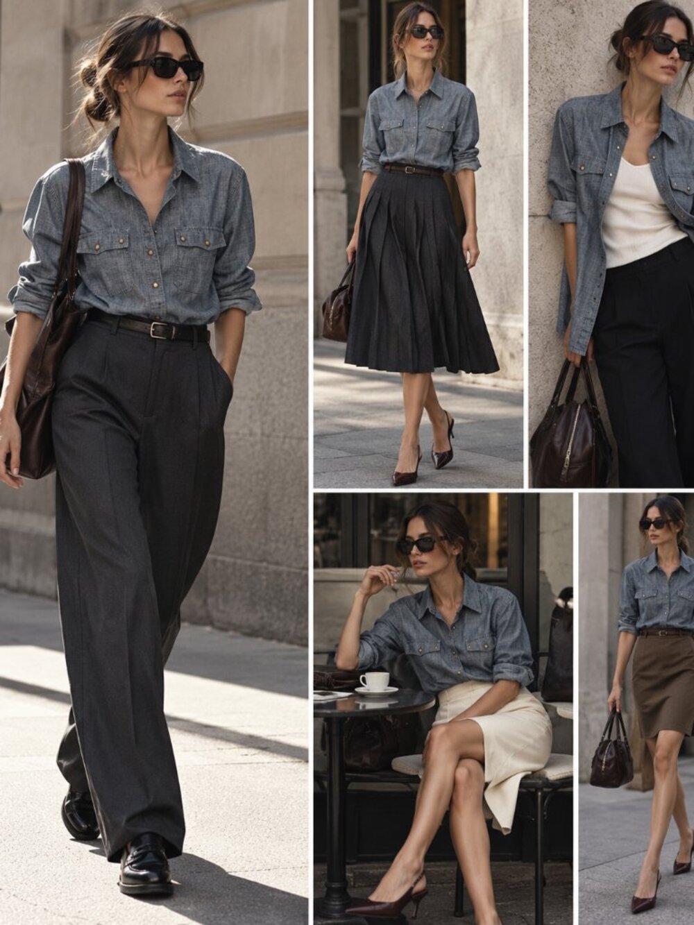 BANANA REPUBLIC DENIM CHAMBRAY, DARK BLUE SHIRT, SZ L, 100% COTTON